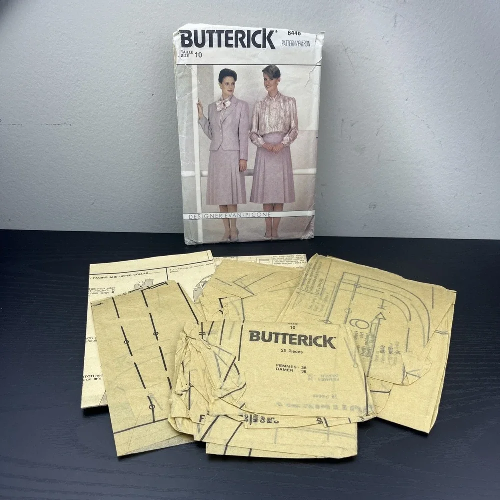 Vintage Butterick 6448 Evan-Picone Sewing Pattern Size 10 CUT Complete‎